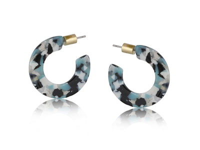 Erica Flat Resin Hoop Earrings