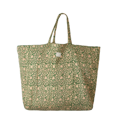 Quilted Cotton Large Shopper Bag