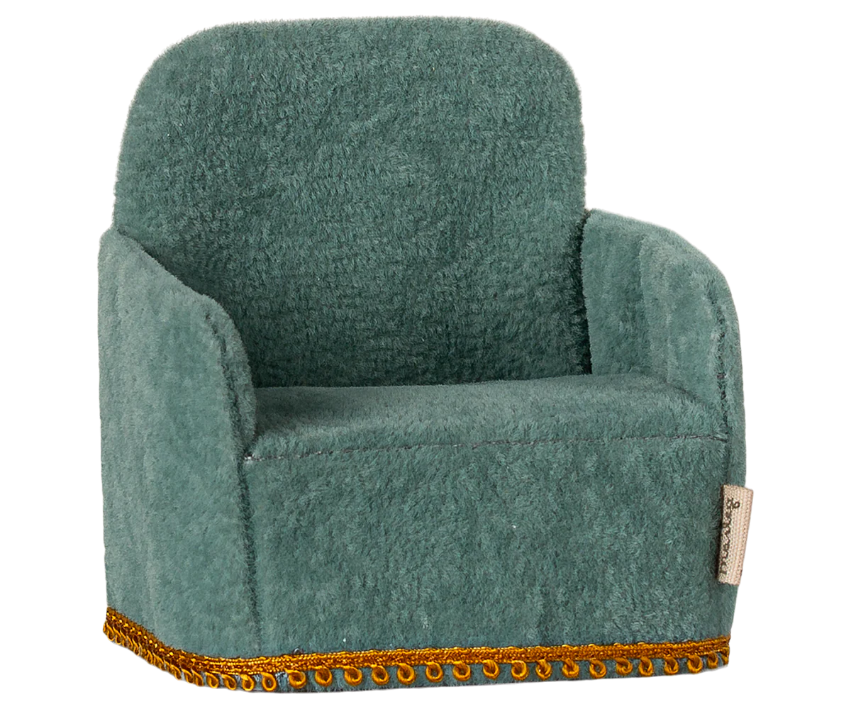 Maileg Chair for Mouse - Mint Velvet