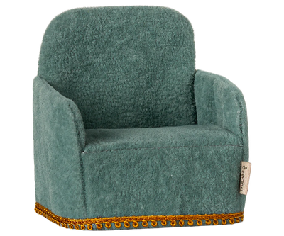 Maileg Chair for Mouse - Mint Velvet