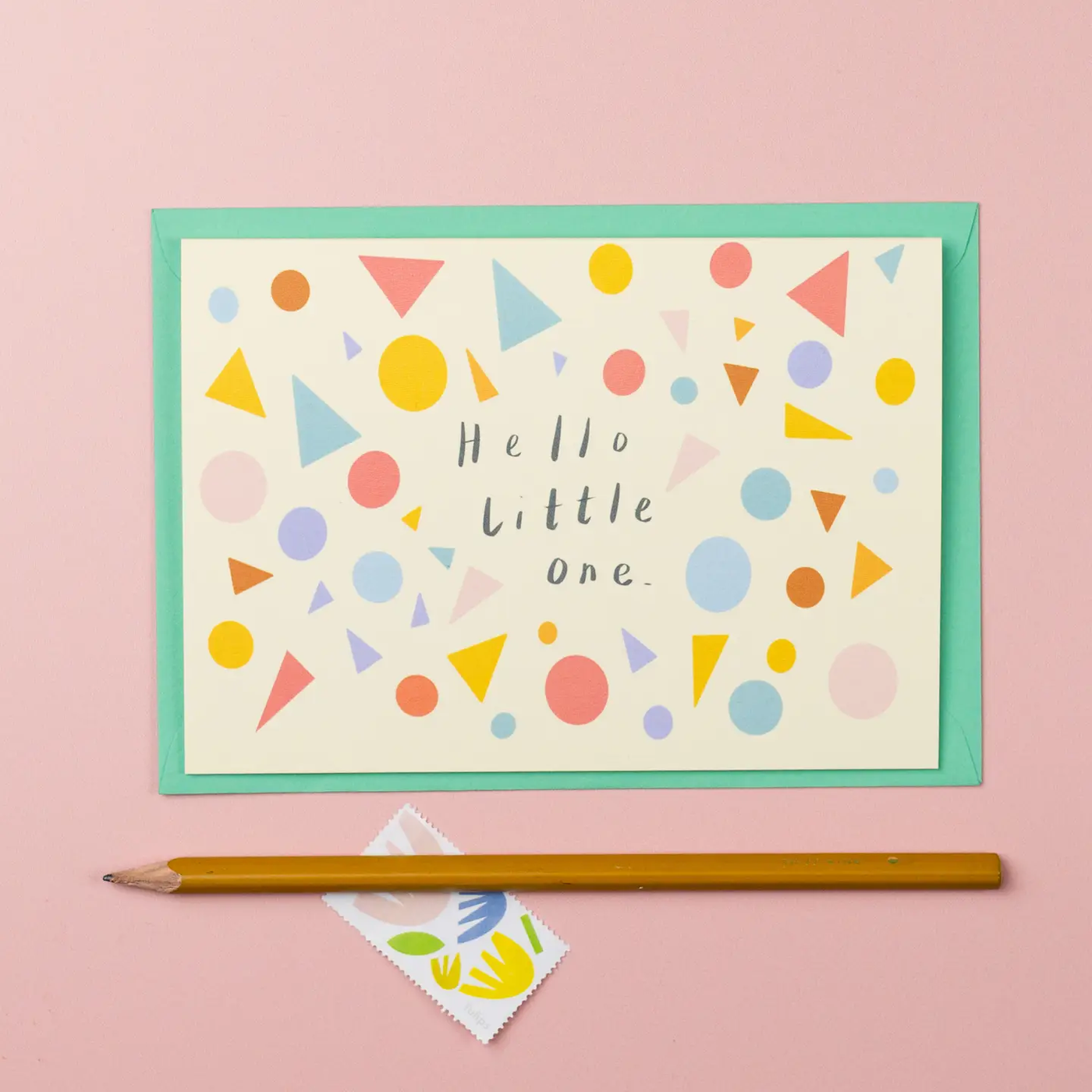 Hello Little One Abstract Shapes Card