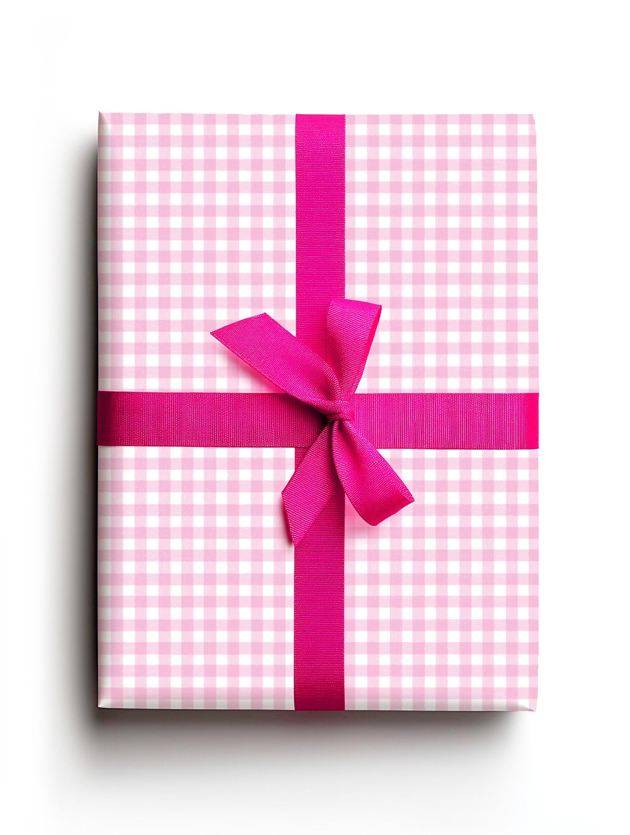 Pink Gingham Wrapping Paper