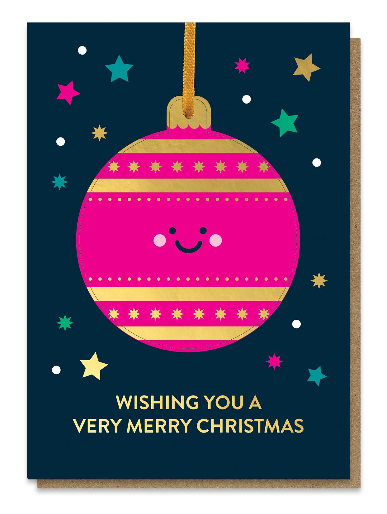 Pink Bauble Pop-out Bauble Card