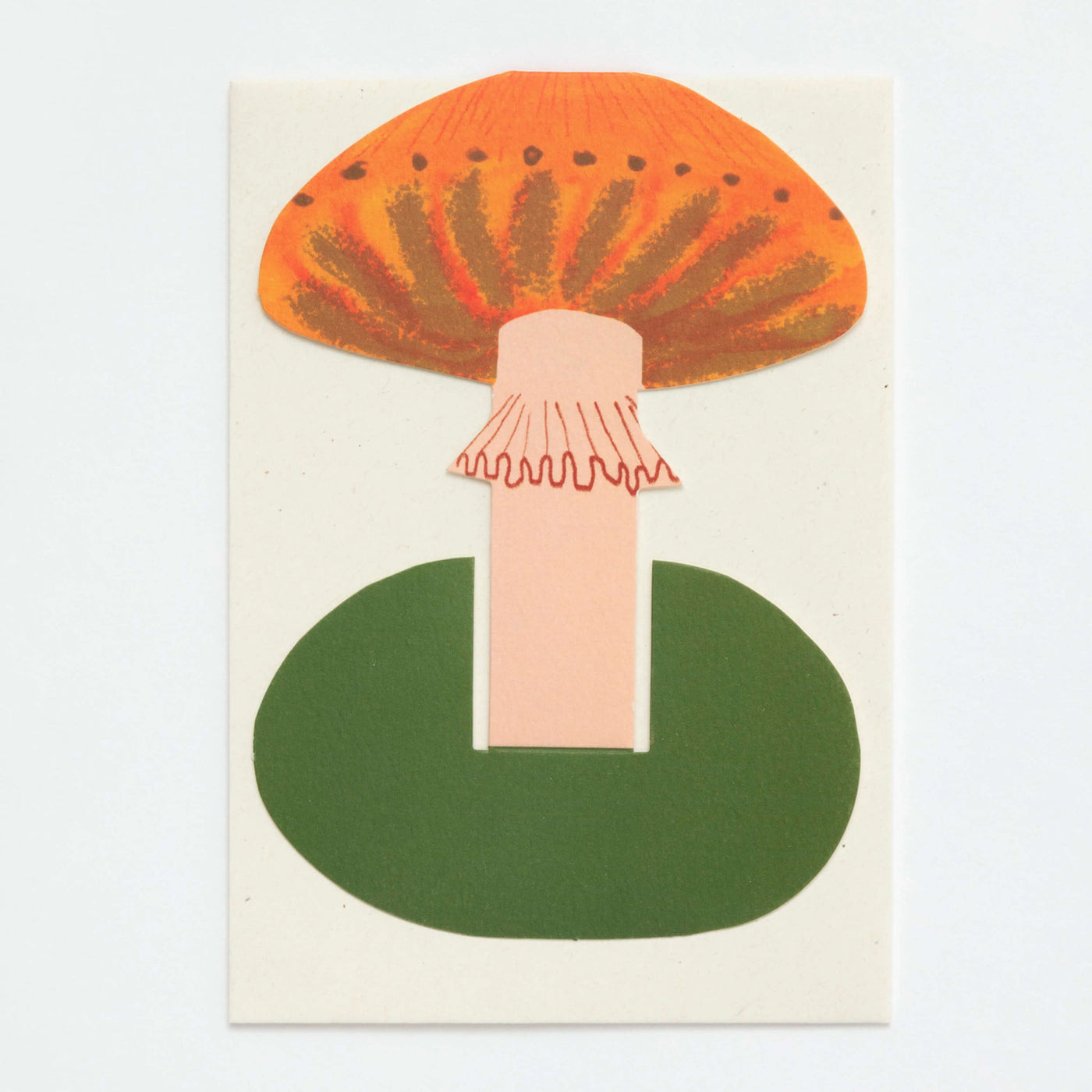 Orange Frilly Mushroom Stand-up Card