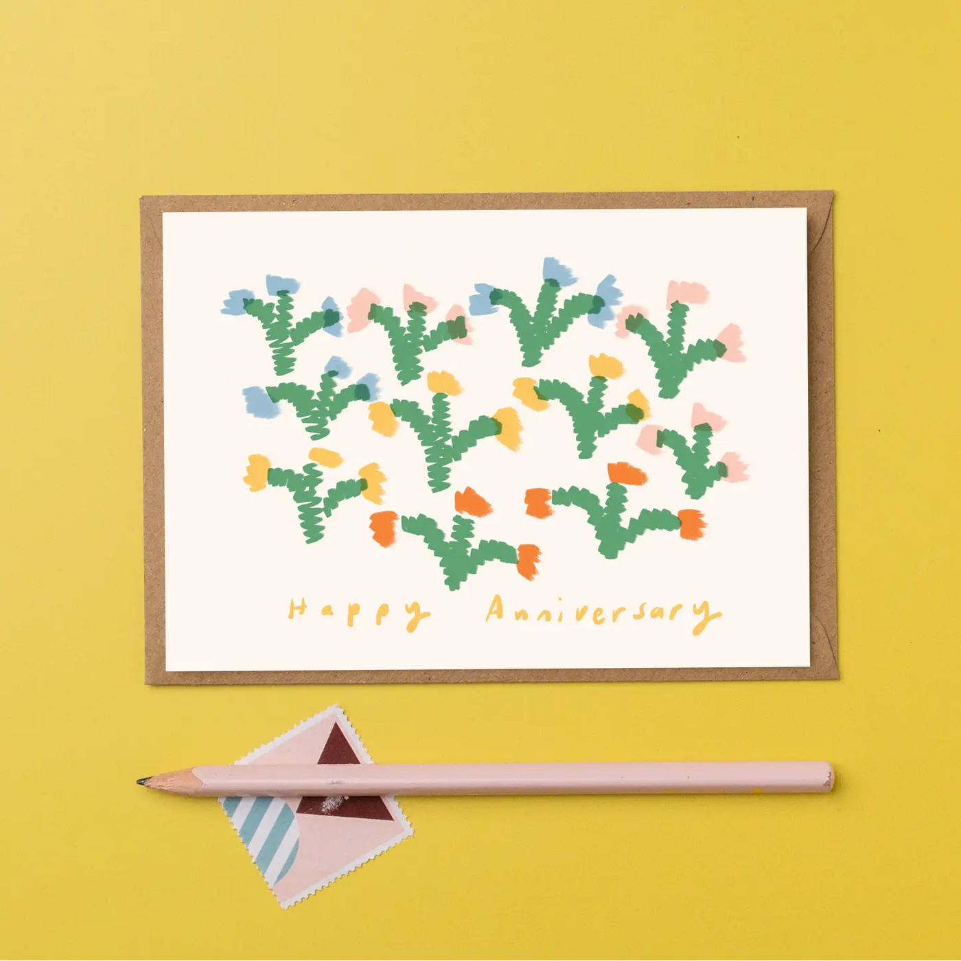 Happy Anniversary Tulips Card