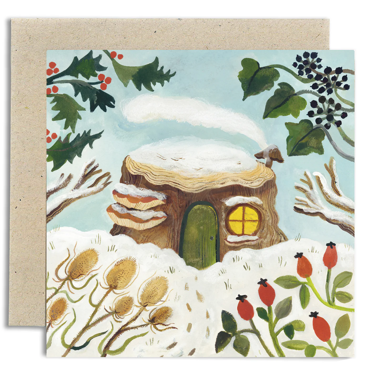 Little Log House Card