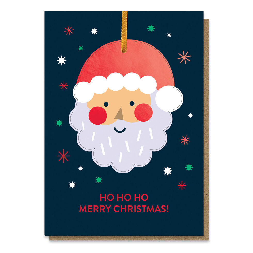 Smiley Santa Pop-out Bauble Card