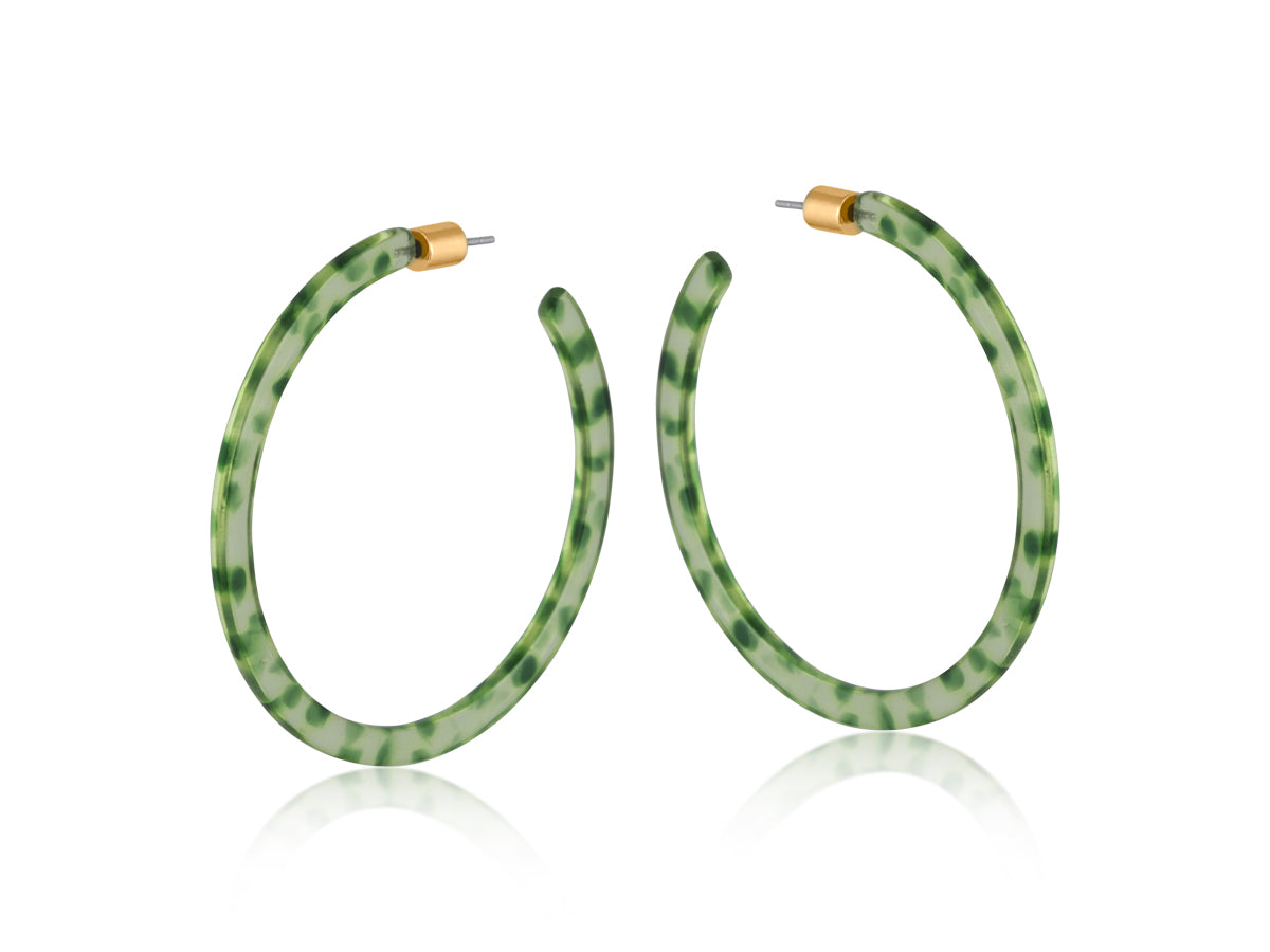 Marseille Thin Resin Statement Hoop Earrings