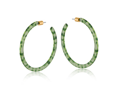 Marseille Thin Resin Statement Hoop Earrings