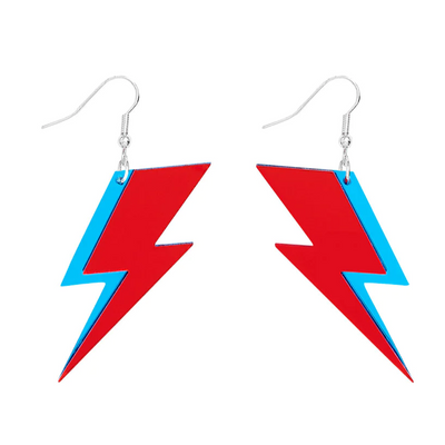 Aladdin Sane Bolt Earrings - Mirror