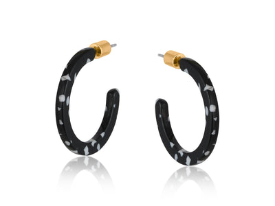 Marseille Thin Resin Hoop Earrings