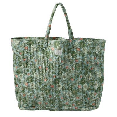 Quilted Cotton Large Shopper Bag