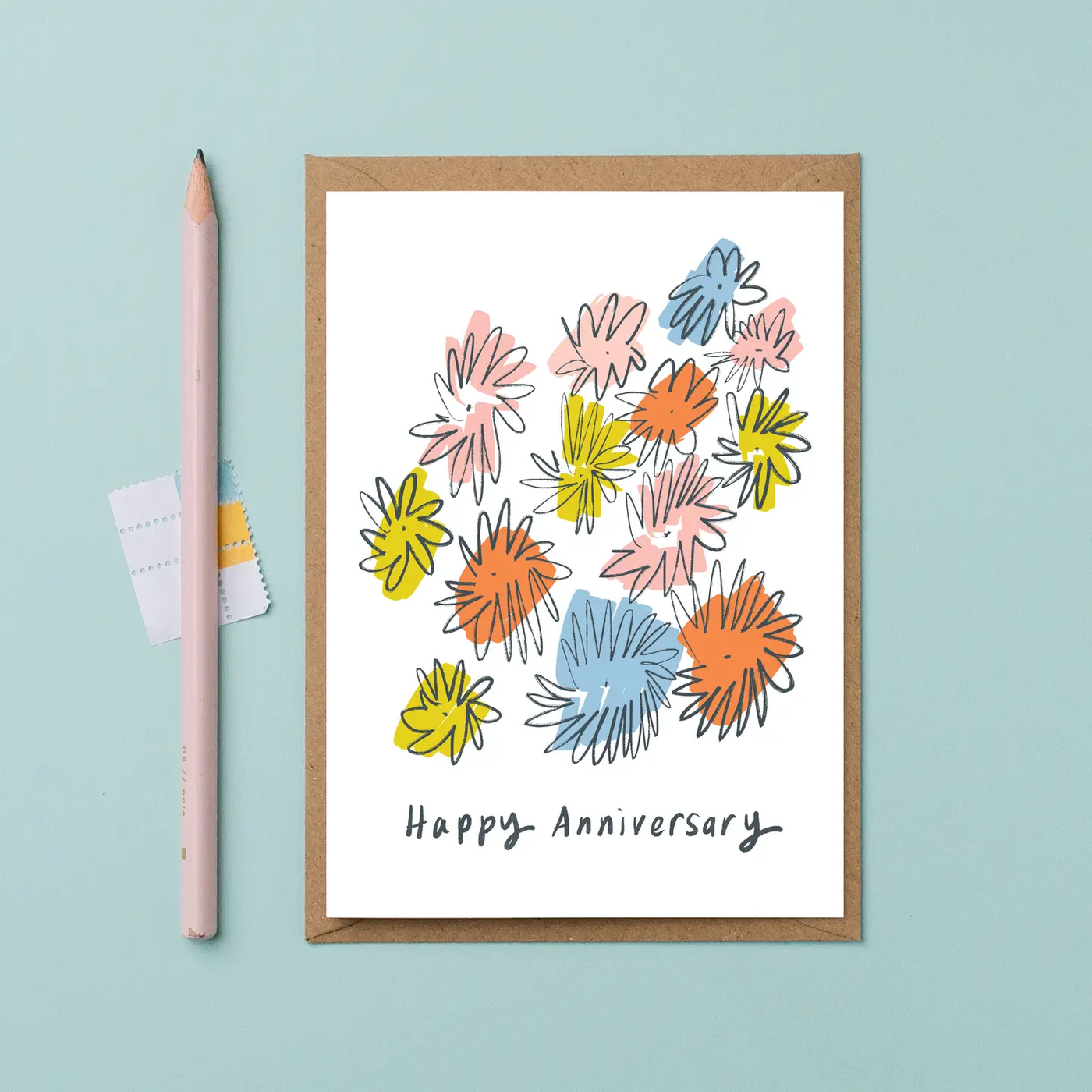 Floral Anniversary Card