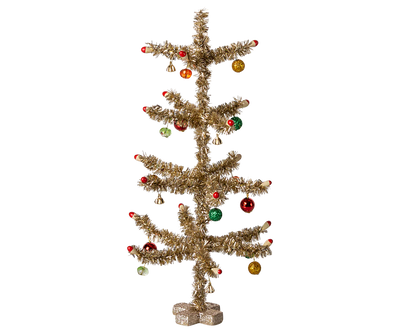 Maileg Christmas Tree Gold, Red & Green - Large