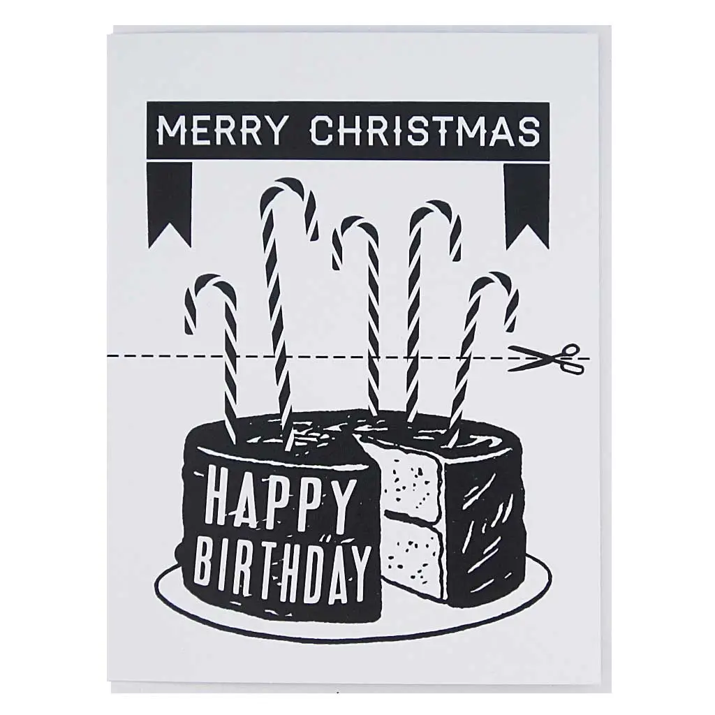 Merry Christmas and Happy Birthday Combo Card