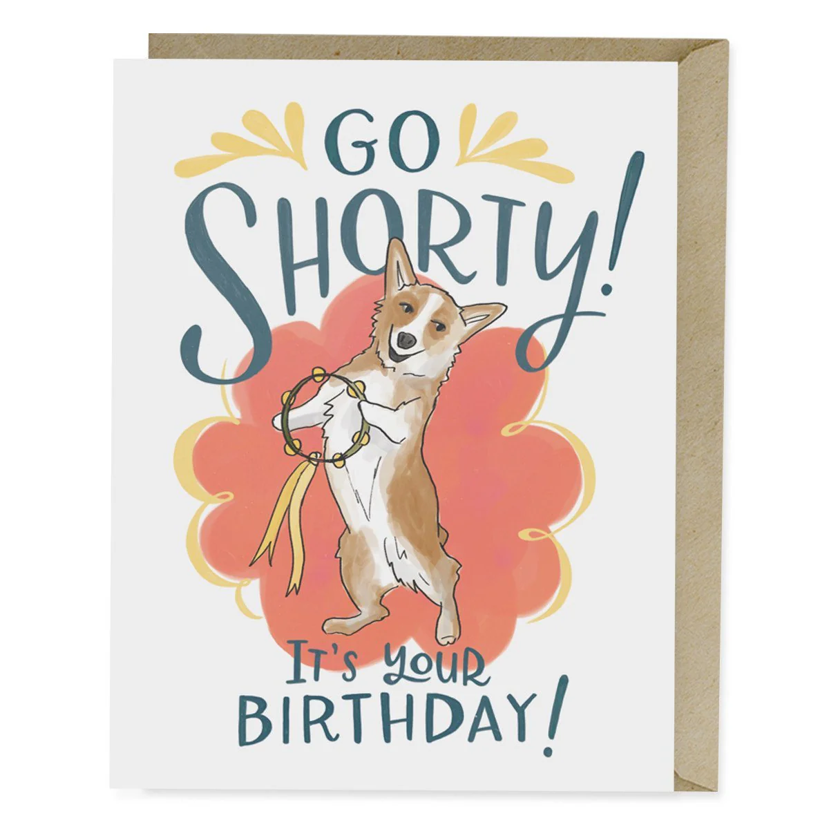 Go Shorty Corgi Dog Card