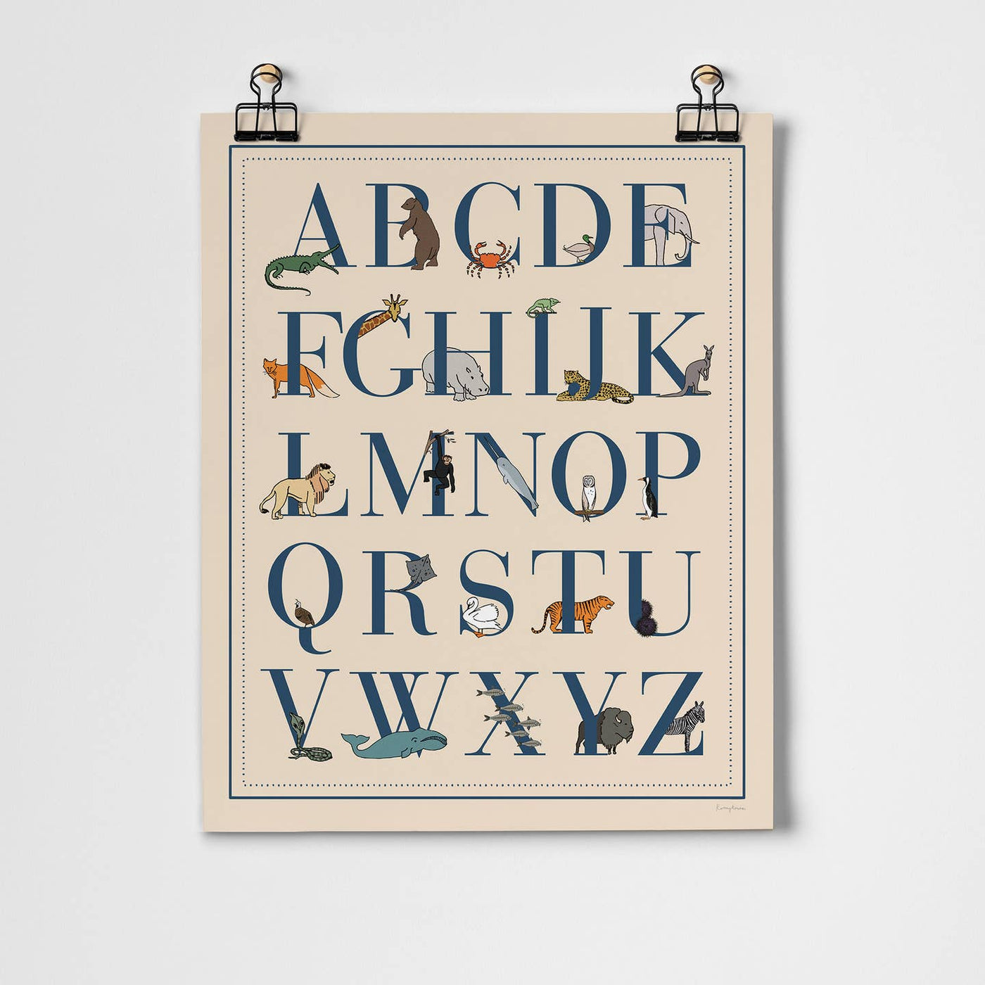 Animal Alphabet A3 Art Print