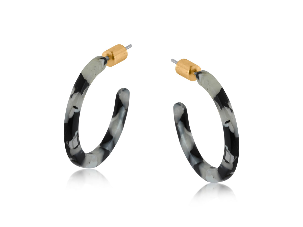 Hortense Thin Resin Hoop Earrings