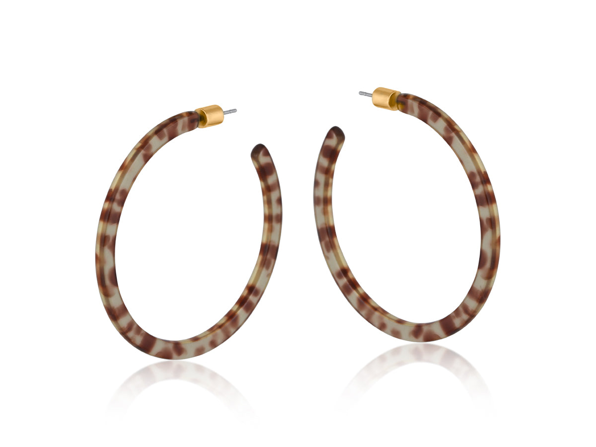 Marseille Thin Resin Statement Hoop Earrings