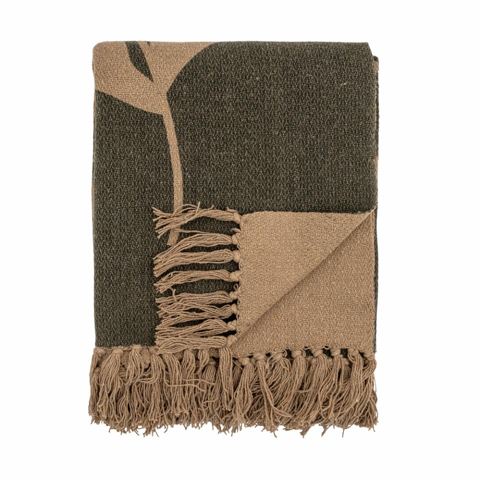 Geneva Recycled Cotton Throw - Green