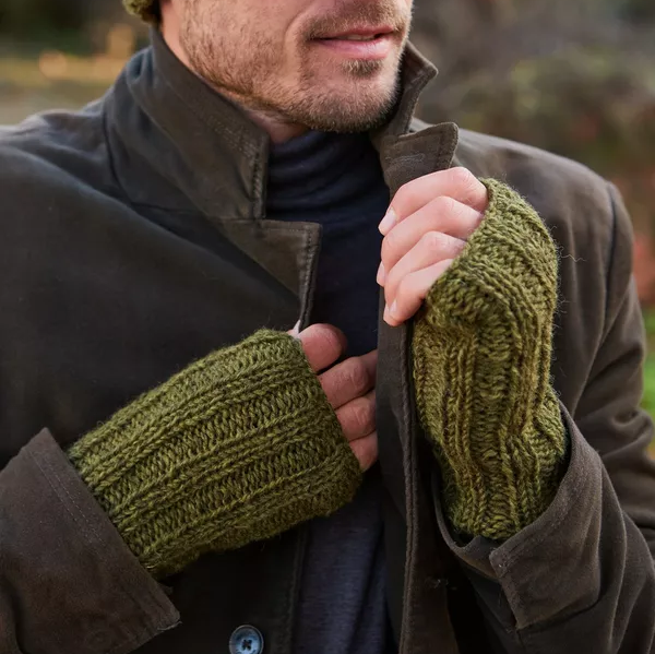 Wristwarmer - Shetland Moss