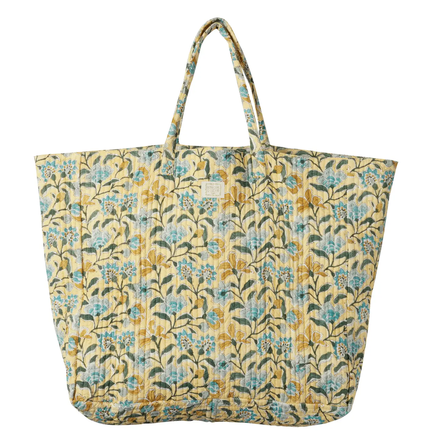 Quilted Cotton Large Shopper Bag