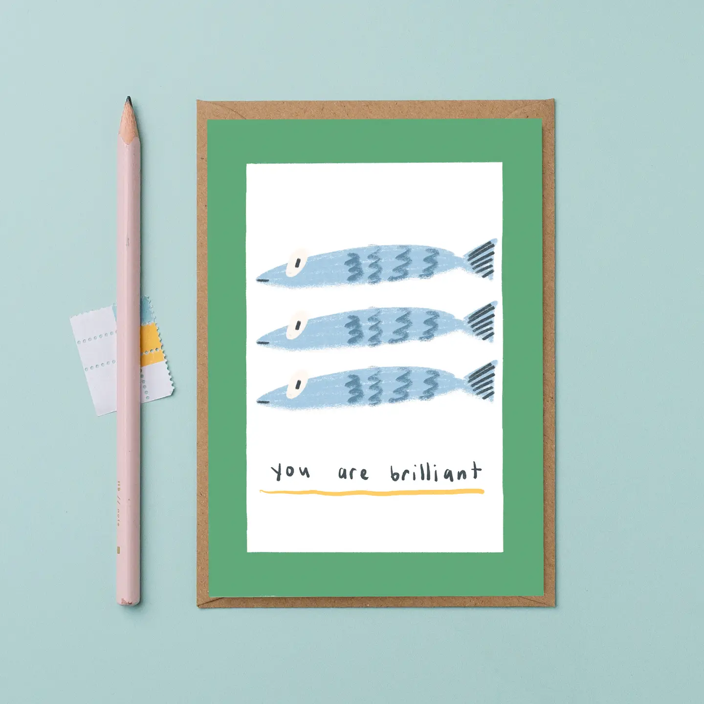 You Are Brilliant Birthday Fish Card