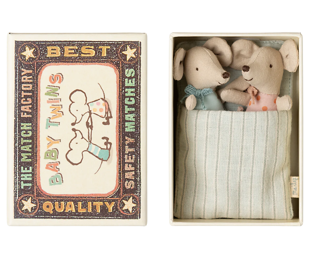 Baby Mice Twins in Matchbox