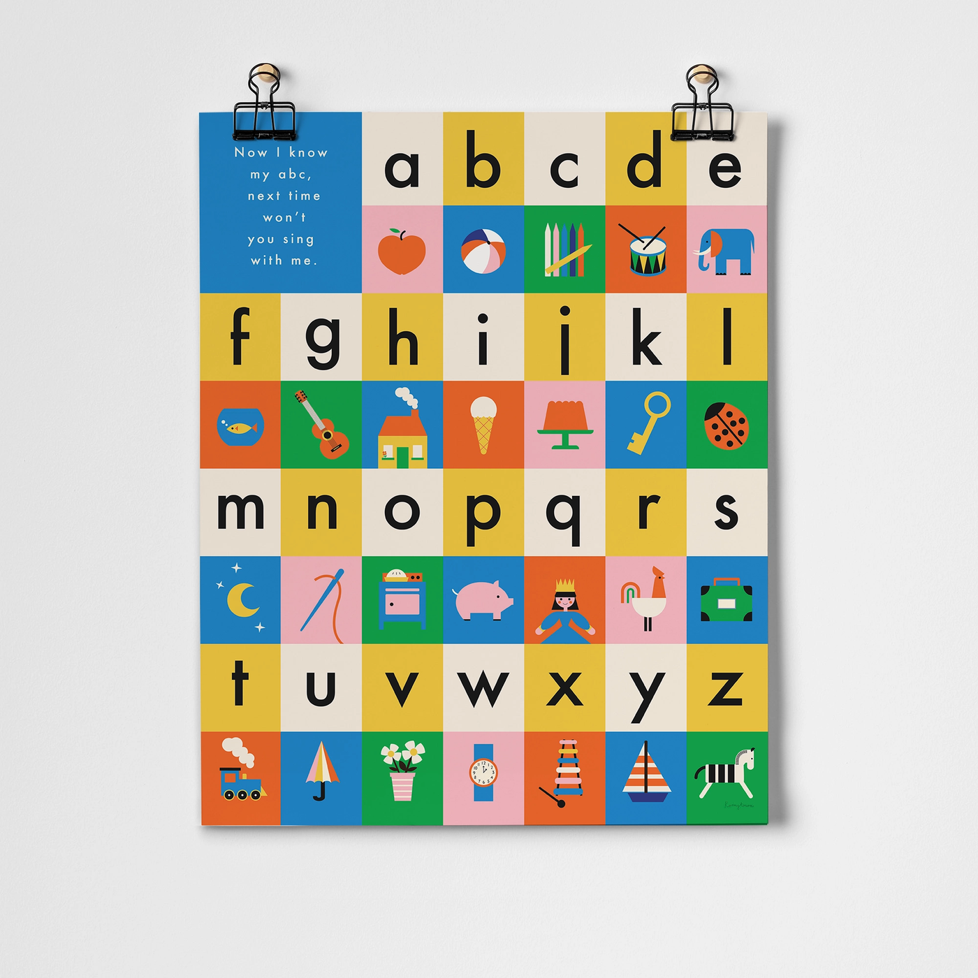 Vintage Playthings Alphabet A3 Art Print