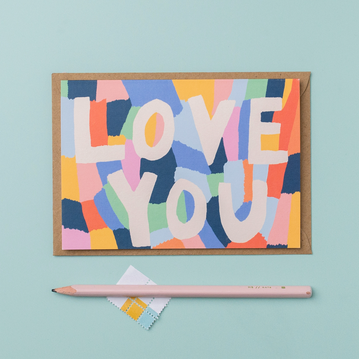 Colourful I Love You Card