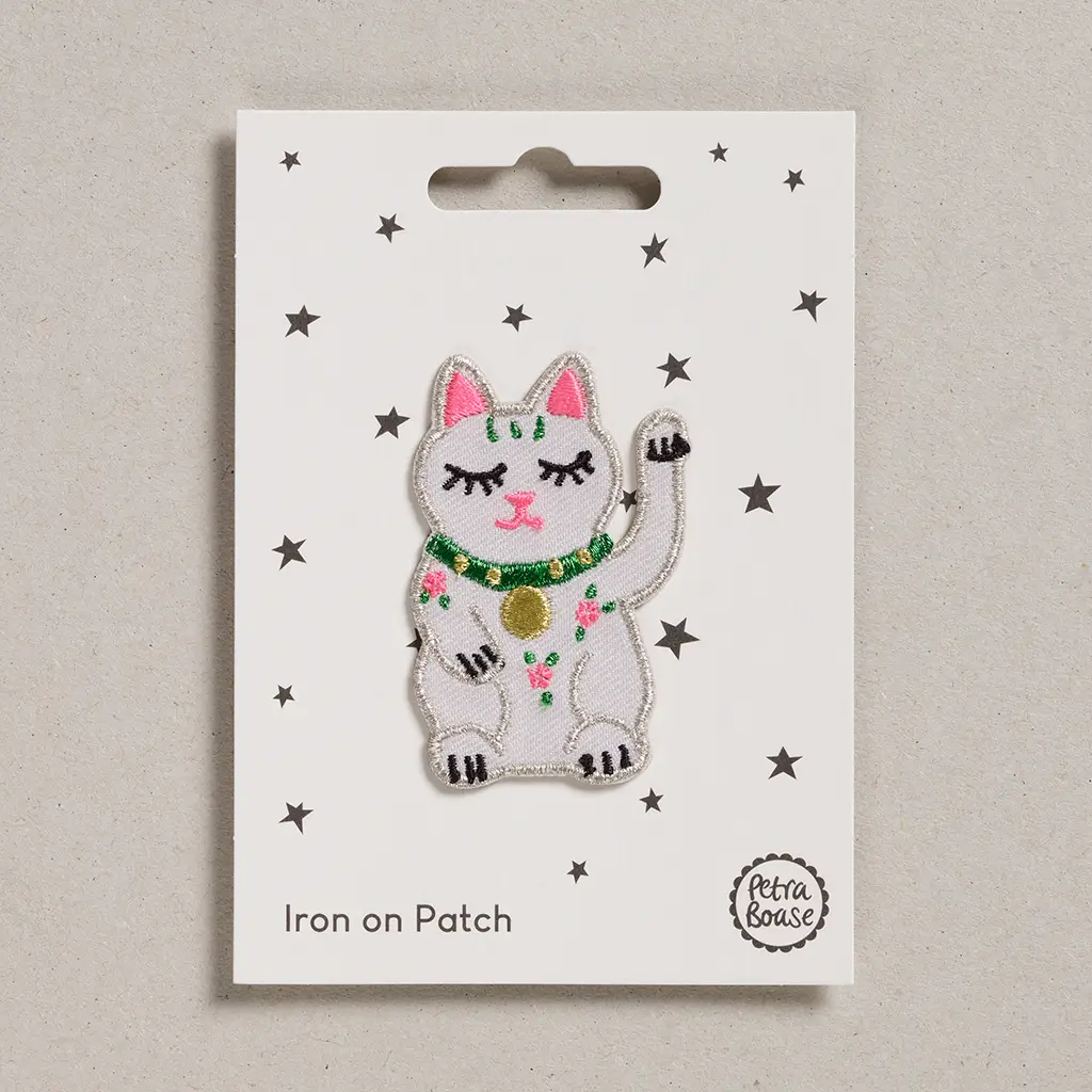 Lucky Cat Iron-On Patch