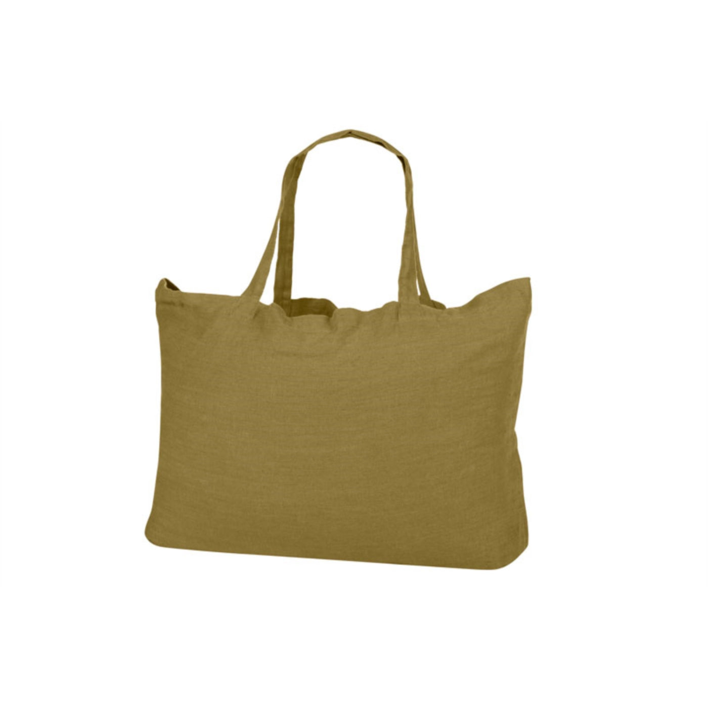 Washed Linen Sloppy Shoulder Bag - Olive