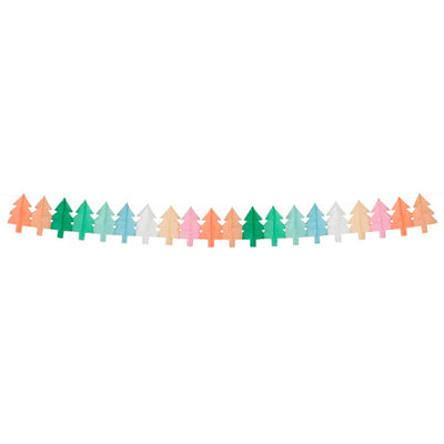 Tissue Paper Christmas Tree Garlands - Pack of Three