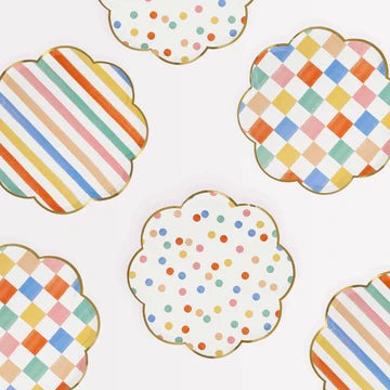 Colourful Pattern Paper Plates