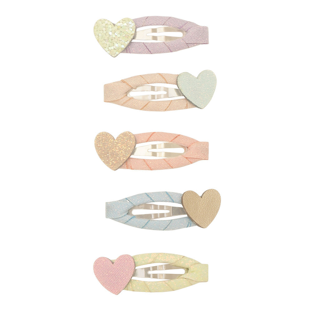 Mimi and Lula Clic Clac Hair Clips - Dreamy Hearts Pack of 5