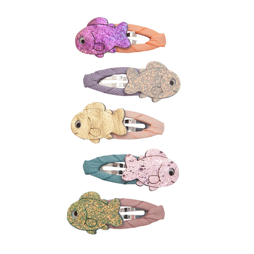 Mimi and Lula Clic Clac Hair Clips - Goldfish Pack of 5