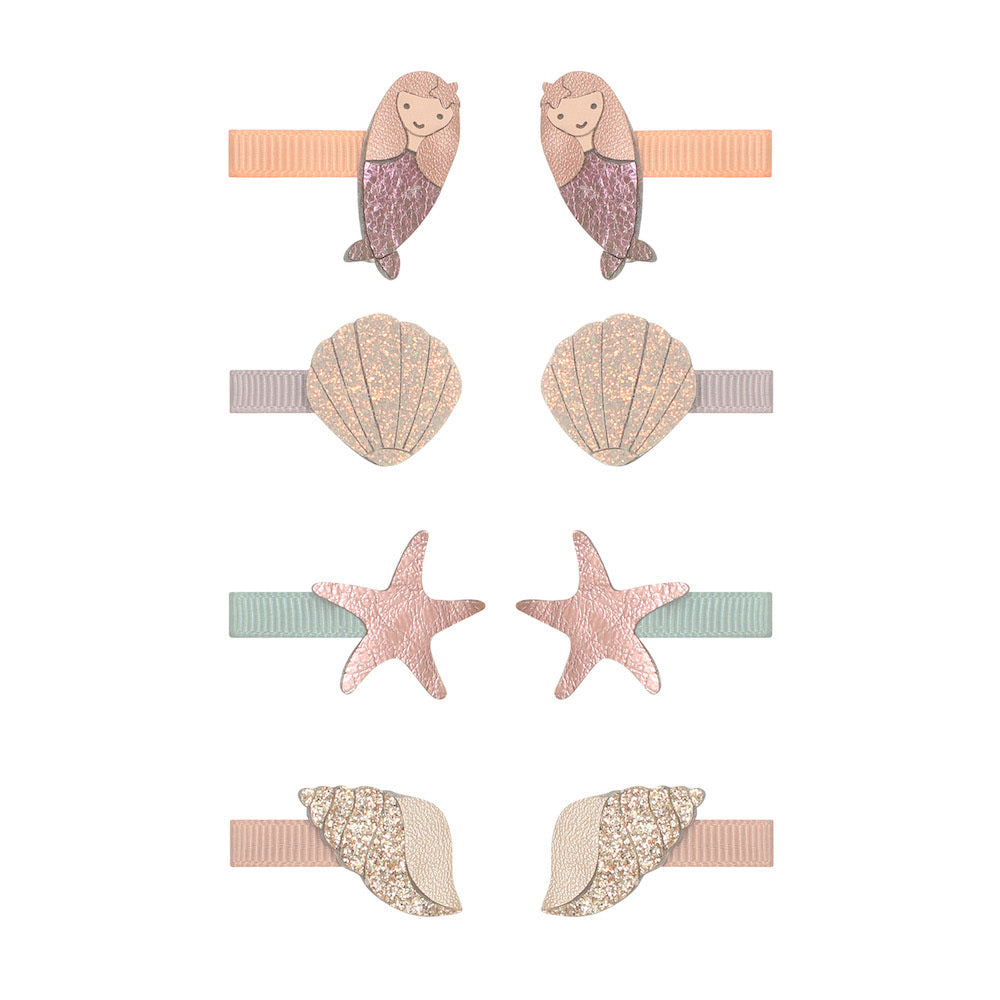 Mimi and Lula Mini Hair Clips - Mermaid Pack of 8