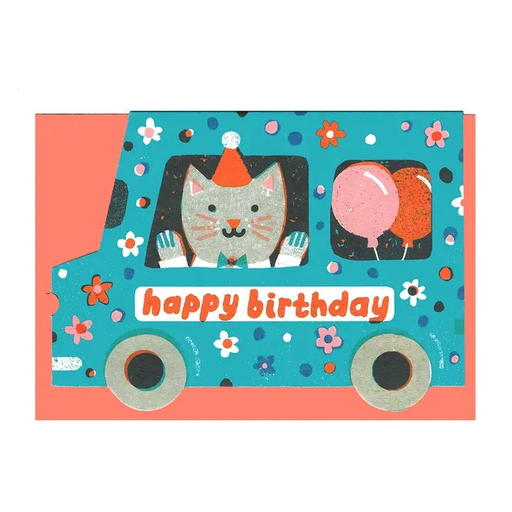 Birthday Van Die Cut Card