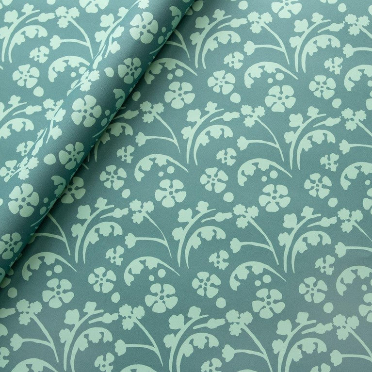 Blue 'Wild Flowers' Wrapping Paper