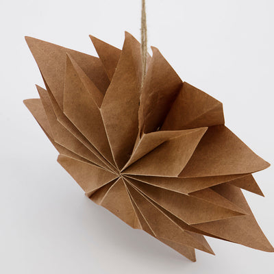 20cm 'Capella' Paper Star - Natural