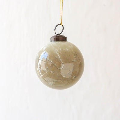 7.5cm Marbled Glass Bauble