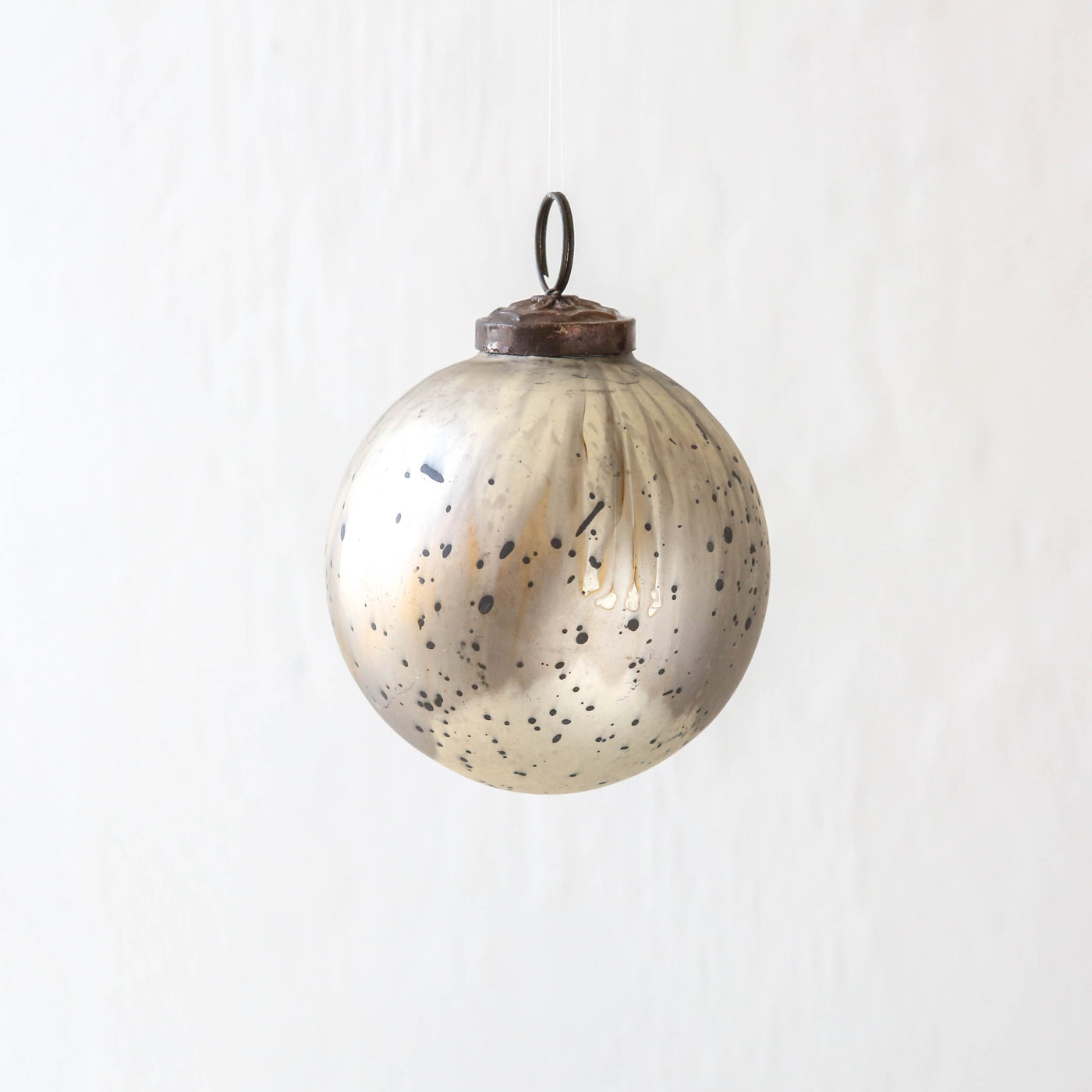 8cm Mottled Glass Bauble