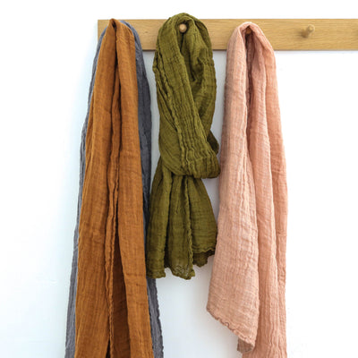 Soft Linen Scarf - Pink