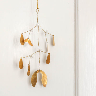 Wire Mistletoe Decoration - Gold