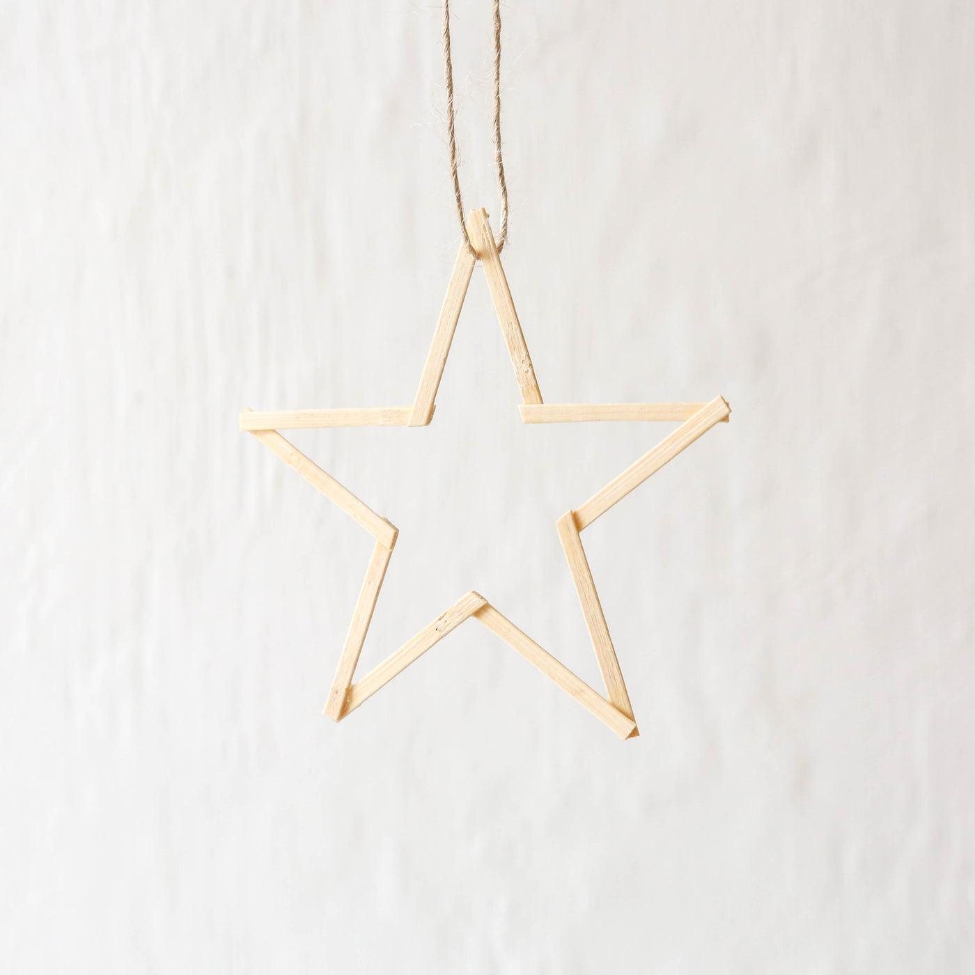 10cm Bamboo Open Star Decoration