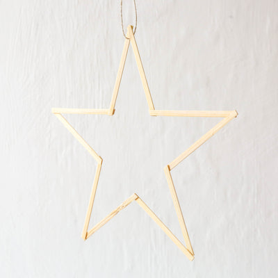 20cm Bamboo Open Star Decoration