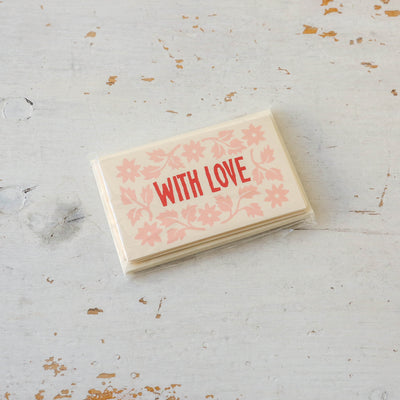 Pack of 6 'With Love' Mini Gift Cards