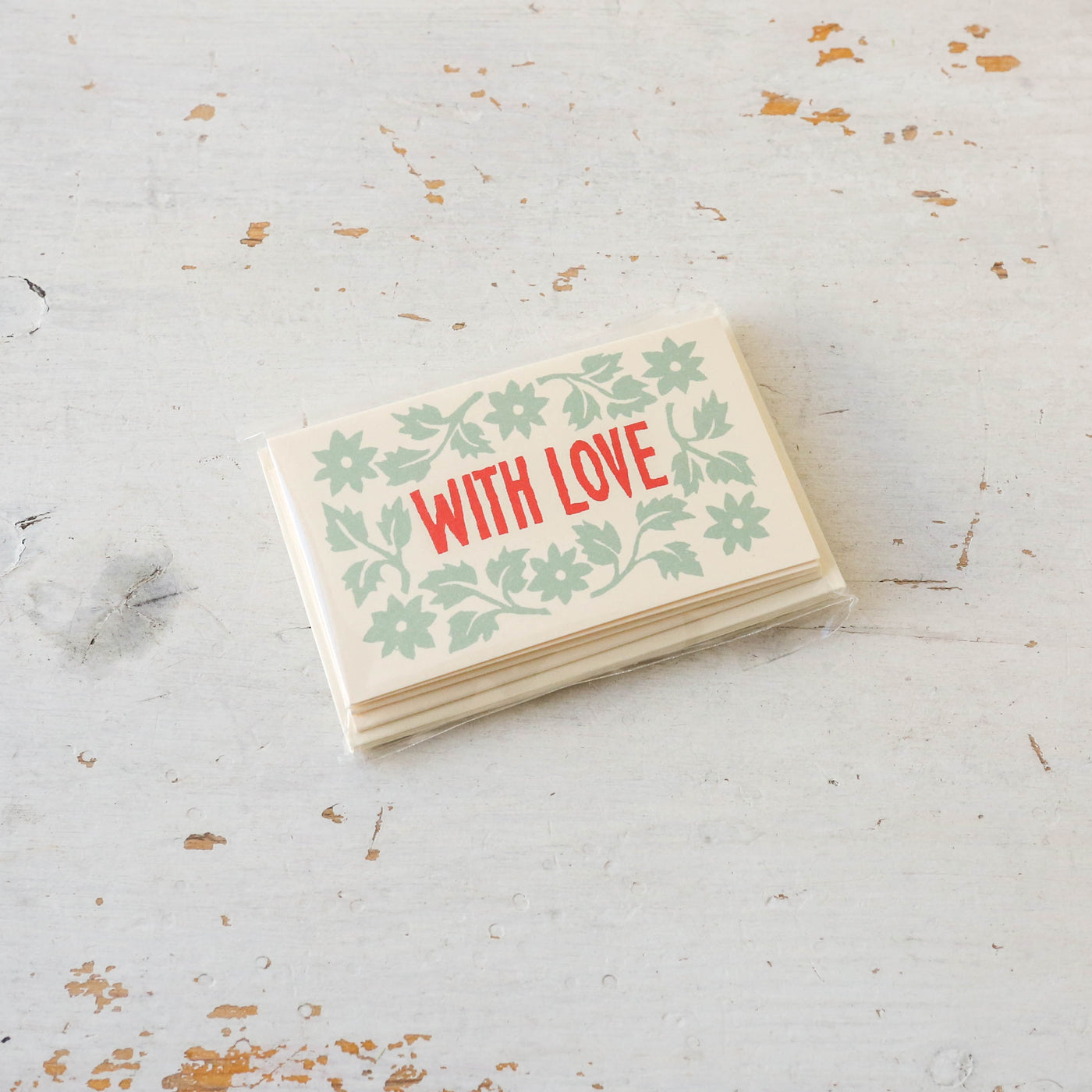 Pack of 6 'With Love' Mini Gift Cards