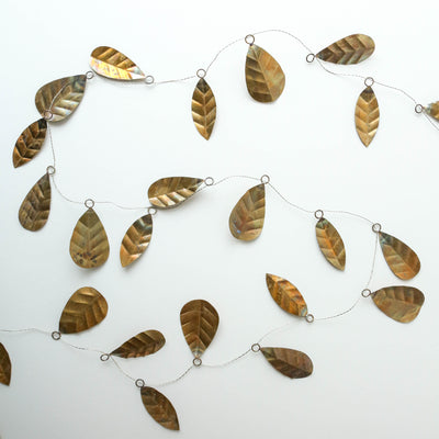 Golden Leaf Wire Garland - 1.5m (design3)