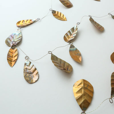 Golden Leaf Wire Garland - 1.5m (design3)